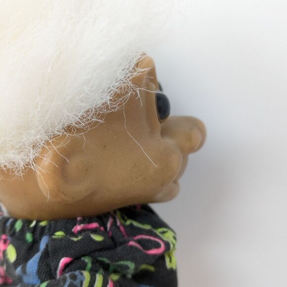 Vintage RUSS Troll Doll with Shirt and Short White Hair - Picture 7 of 15